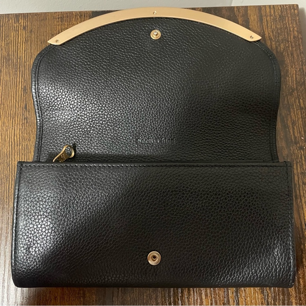See by Chloé Black leather wallet  with Rose Gold Accent
